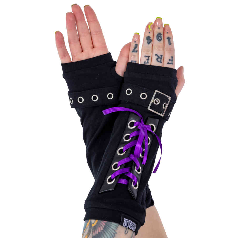 Poizen Industries - Navya Armwarmer - Zwart/Paars